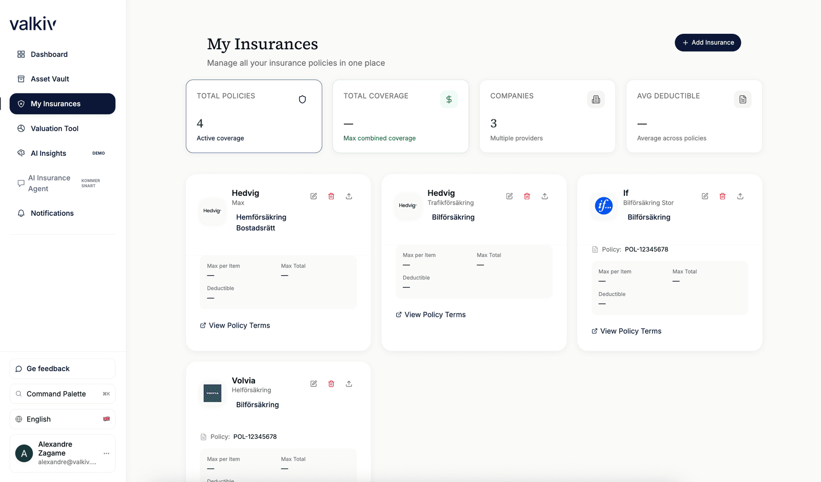 Asset Vault Dashboard View 3